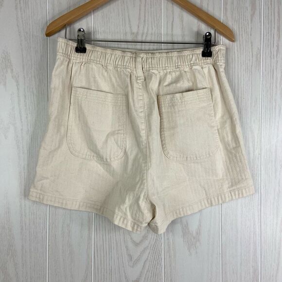 Madewell Cream Woven Camp Shorts Size M - Picture 3 of 7